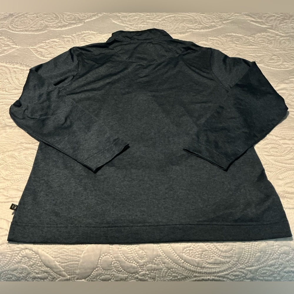 Blue Windbreaker Jacket with Quarter-Zip and Mock Neck - Picture 3 of 6